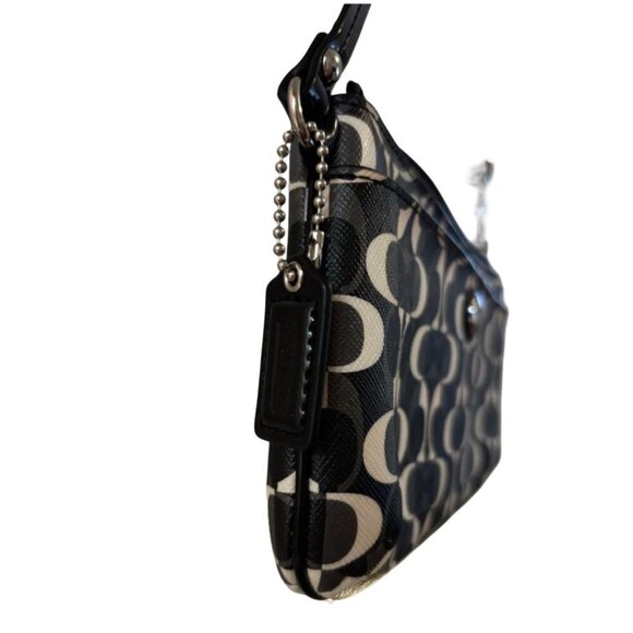 Coach Black Peyton Dream C Small Wristlet Wallet Bag Purse Clutch (F50523) - Picture 4 of 6